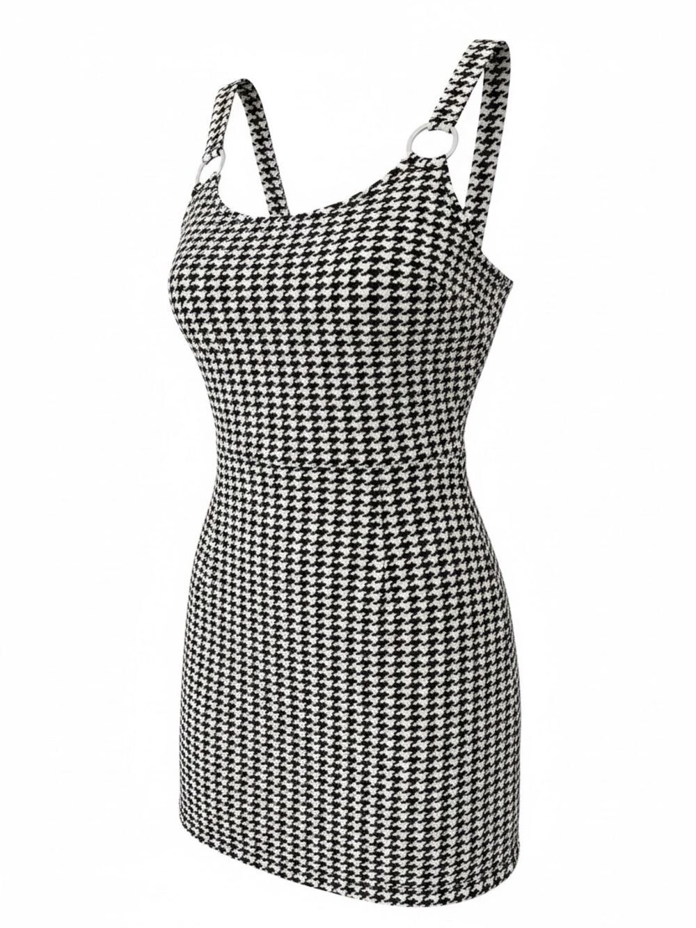 Black & White Houndstooth Romper
